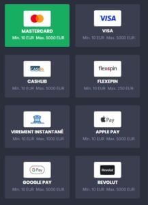 GoldenPlay Casino page dépôt