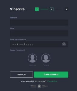 GoldenPlay Casino inscription 2/3