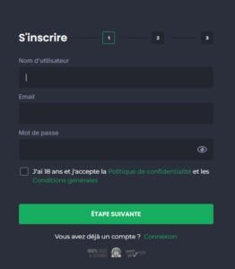 GoldenPlay Casino inscription 1/3