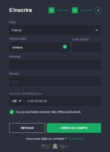 GoldenPlay Casino inscription 3/3