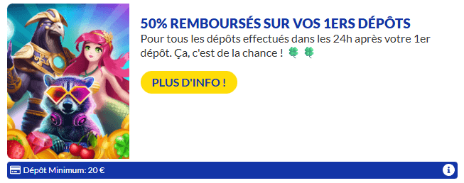 Lucky Treasure Casino bonus cashback