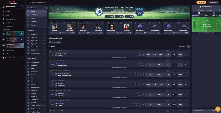 Mad Casino page sports