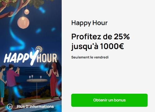 Millionz Casino page du bonus Happy Hour