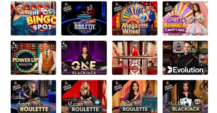 Millionz Casino page du casino en direct