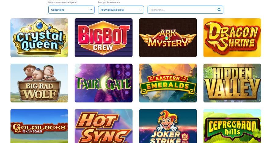 Millionz Casino page des machines à sous