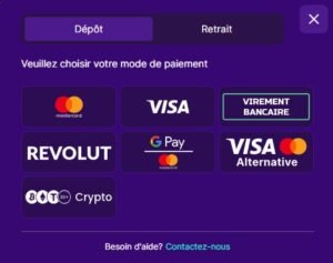 Slotrush Casino page de dépôt