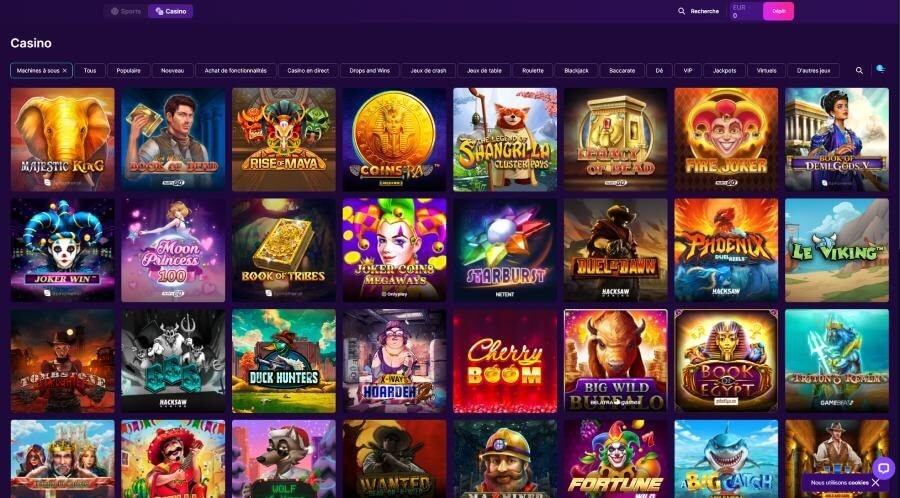 Slotrush Casino les machines à sous