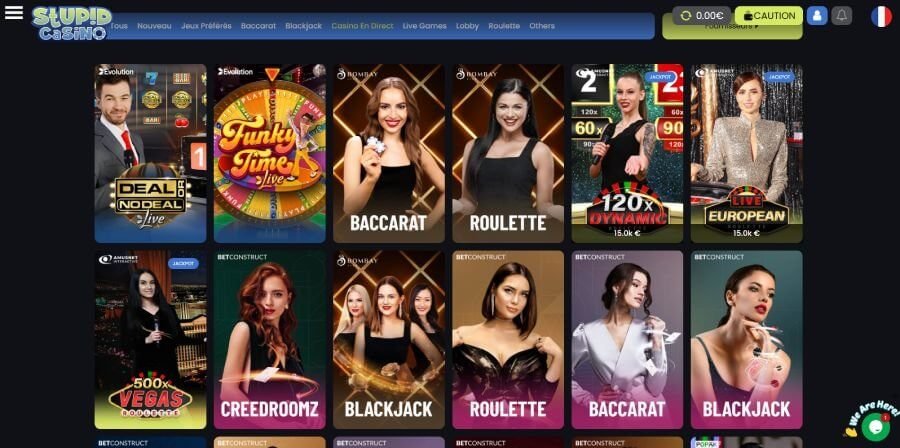 Stupid Casino page Live casino