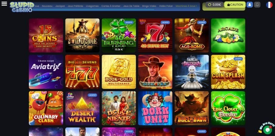 Stupid Casino page machines à sous