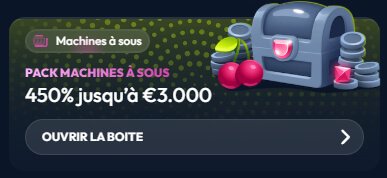 Winzter Casino bonus de bienvenue