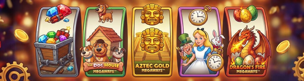 Bannière Top 5 des machines à sous Megaways™