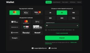 Dépôt Betify Casino