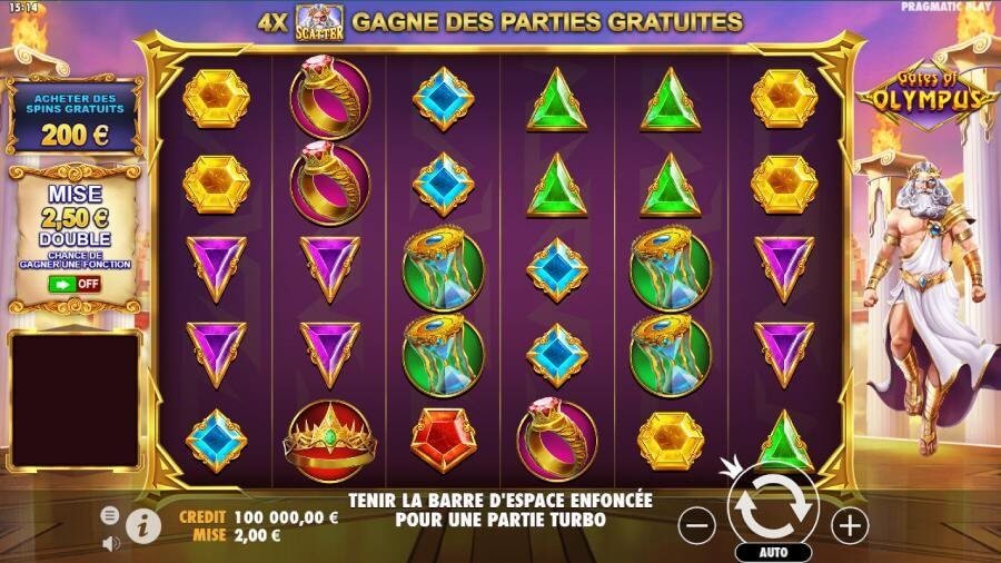 Machines à sous Gates of Olympus de Pragmatic Play