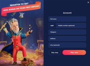 Celsius Casino inscription étape 3