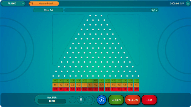 Plinko 3 couleurs Spribe