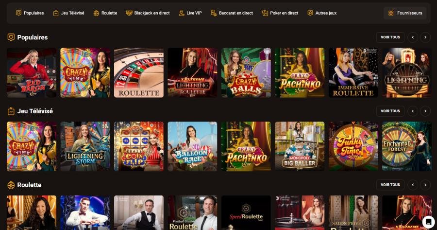Slotlair Casino live casino