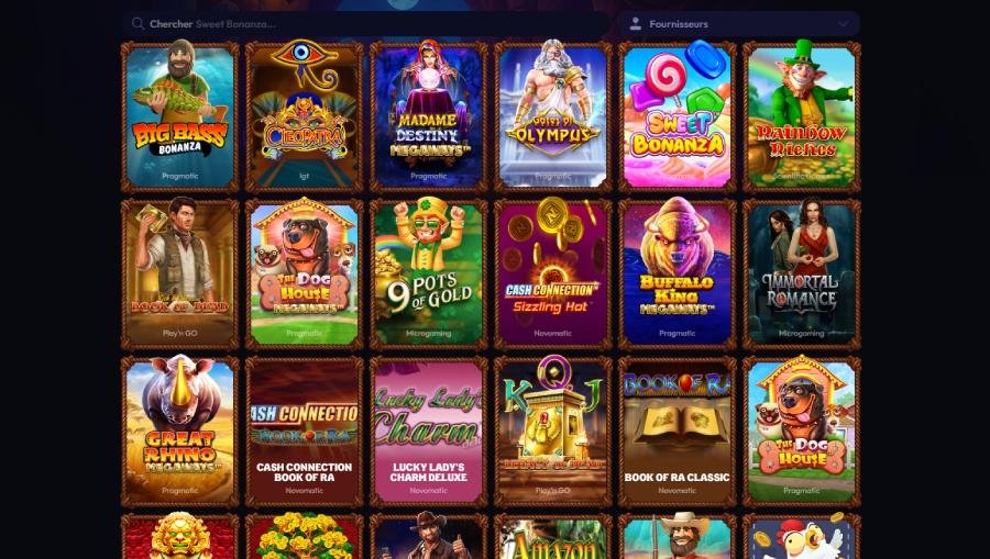 Wildzy Casino page machines à sous