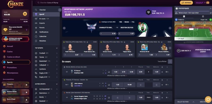 Chanze Casino sports