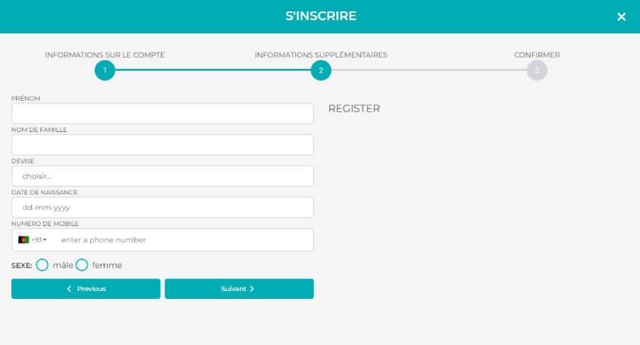 Merlin Casino inscription 2/2