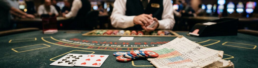 Bannière Blackjack : la stratégie de base en 5 minutes